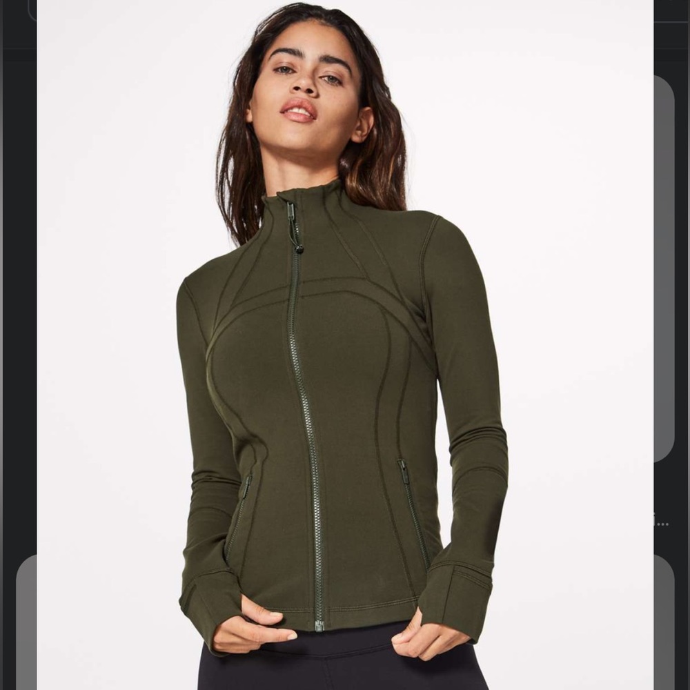 Dark olive green Lululemon Define Jacket